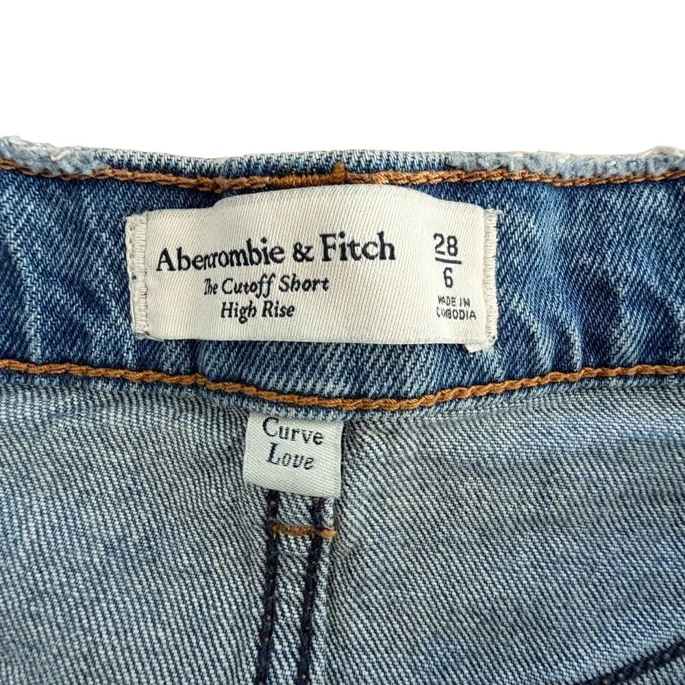 Abercrombie & Fitch The Cutoff Short High Rise Denim Shorts Curve Love 28 6